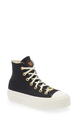 Converse Chuck Taylor® All Star® Lift High Top Sneaker in Black/Egret/Brick