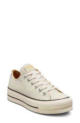 Converse Chuck Taylor® All Star® Lift Low Top Platform Sneaker in Egret/Navy/Burnt Honey