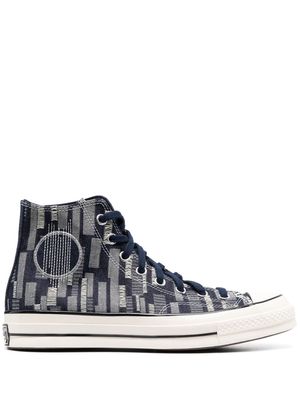 Converse denim-effect hi-top sneakers - Blue