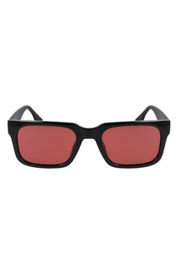 Converse Fluidity 52mm Rectangular Sunglasses in Black