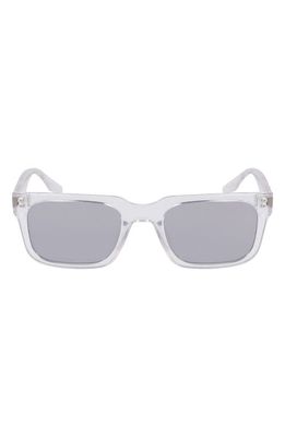 Converse Fluidity 52mm Rectangular Sunglasses in Crystal Clear