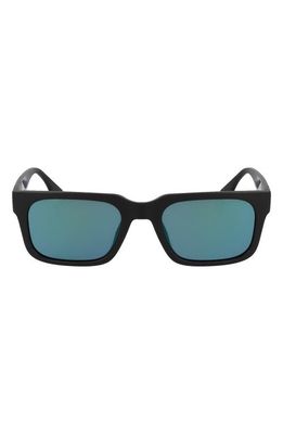 Converse Fluidity 52mm Rectangular Sunglasses in Matte Black