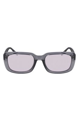 Converse Fluidity 54mm Rectangular Sunglasses in Crystal Cyber Grey
