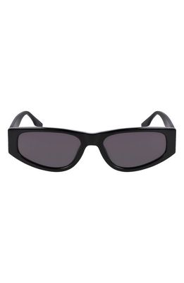 Converse Fluidity 56mm Rectangular Sunglasses in Black