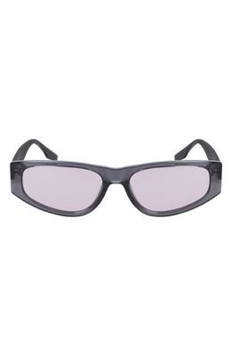 Converse Fluidity 56mm Rectangular Sunglasses in Crystal Cyber Grey