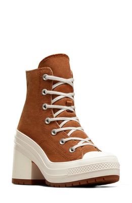 Converse Gender Inclusive Chuck 70 De Luxe Heel Sneaker in Tawny Owl/Egret/Gum