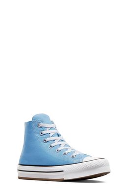 Converse Kids' Chuck Taylor All Star EVA Lift High Top Sneaker in Light Blue/White/Black
