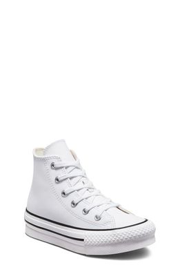 Converse Kids' Chuck Taylor All Star EVA Lift High Top Sneaker in White/Natural Ivory/Black