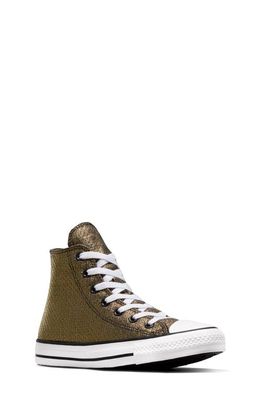 Converse Kids' Chuck Taylor All Star High Top Sneaker in Black/Gold/White