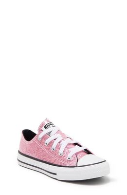 Converse Kids' Chuck Taylor All Star Ox Glitter Sneaker in Pink/Beyond Pink/Black
