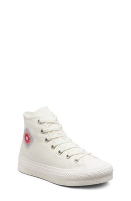 Converse Kids' Chuck Taylor® All Star® EVA Lift High Top Platform Sneaker in Egret/White/Peach