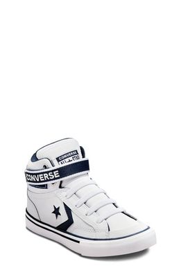 Converse Kids' Pro Blaze High Top Sneaker in White/Navy/White