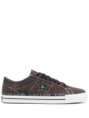 Converse lace-up low-top suede sneakers - Brown