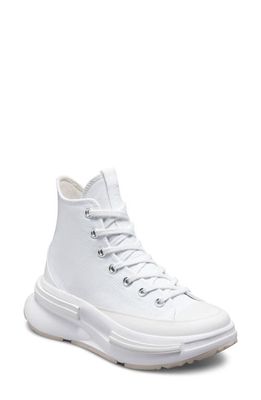 Converse Run Star Legacy CX High Top Platform Sneaker in White/White/Pale Putty