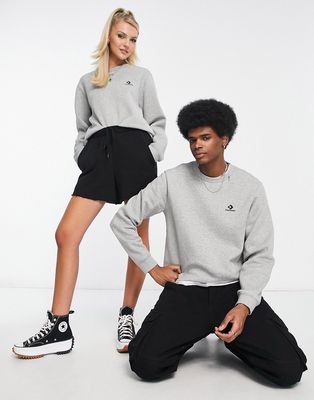 Converse unisex star chevron sweatshirt in gray
