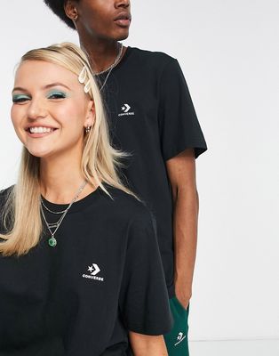 Converse unisex star chevron t-shirt in black