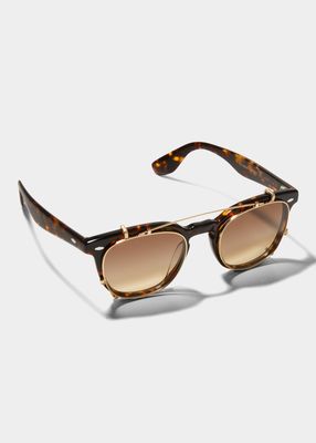 Convertible Oval Acetate Sunglasses