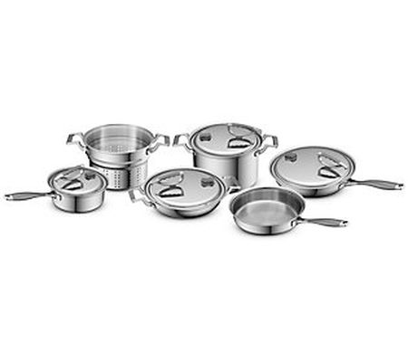 CookCraft 10-Piece Tri-Ply Stainless Steel Cook ware Set