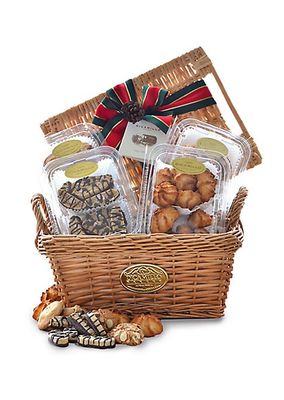 Cookie Hamper Wicker Basket Gift Set