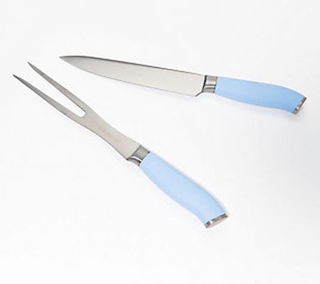 Cook's Essentials Japanese Steel Carving Knife & Fork Set