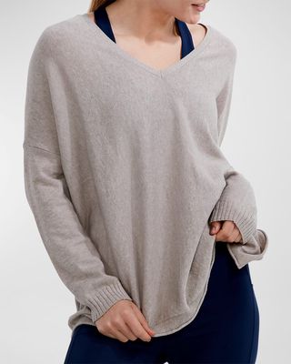 Cool Down Knit Sweater with Side Slits
