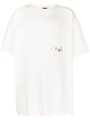 COOL T.M lace-hem crewneck T-shirt - White