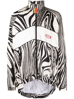 COOL T.M zebra-print light track jacket - Black