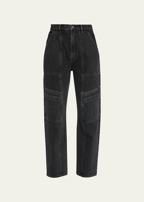 Cooper High Rise Straight Cargo Jeans
