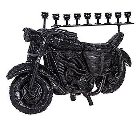 Copa Judaica Black Motorcycle Menorah