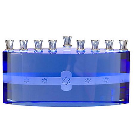 Copa Judaica Blue Ice Menorah