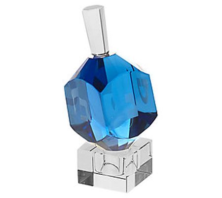 Copa Judaica Dreidel Crystal Nugget Blue