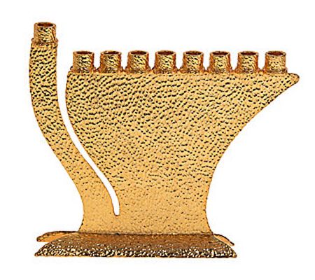 Copa Judaica Menorah Hammered Gold