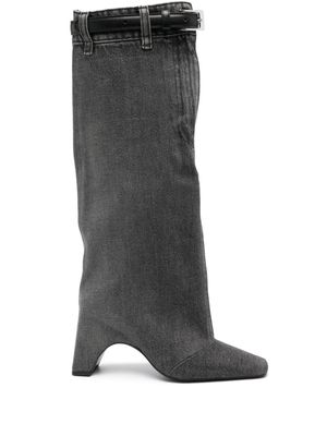 Coperni 75mm denim boots - Grey