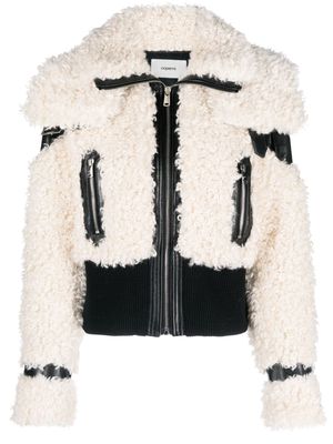 Coperni Aviator faux-shearling bomber jacket - White