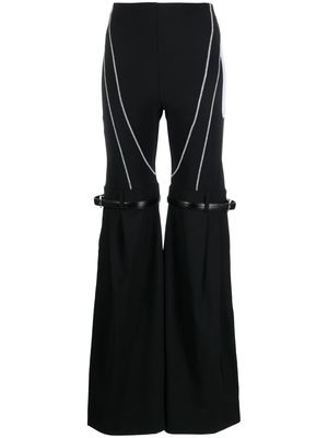 Coperni belt flared trousers - Black