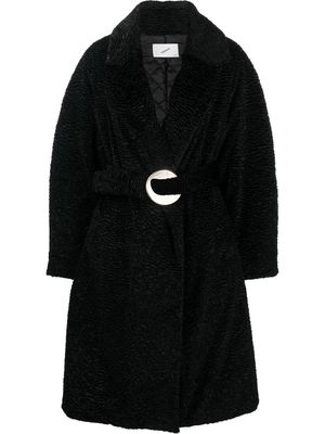 Coperni belted-waist oversize coat - Black