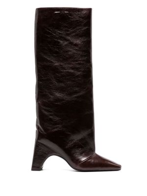 Coperni Bridge 100mm leather boots - Brown