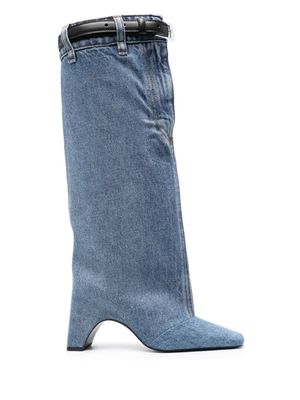 Coperni Bridge 50mm knee boots - Blue