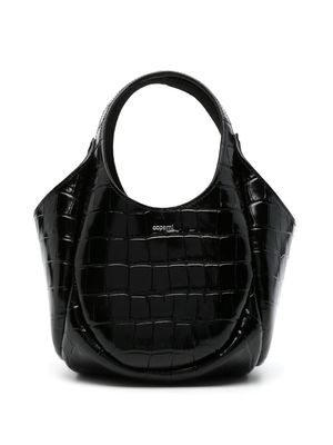 Coperni Bucket Swipe crocodile-effect mini bag - Black