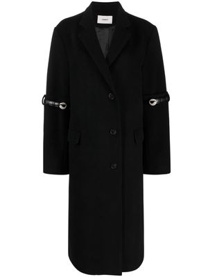 Coperni buckle-detail single-breasted coat - Black