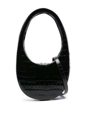 Coperni Croco Swipe leather shoulder bag - Black