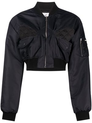 Coperni cropped bomber jacket - Black