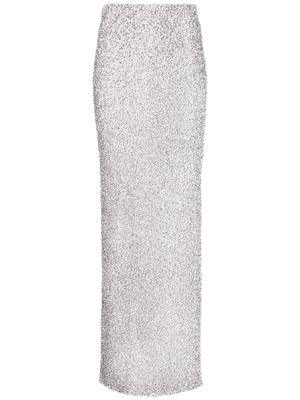 Coperni crystal-embellished maxi skirt - Silver