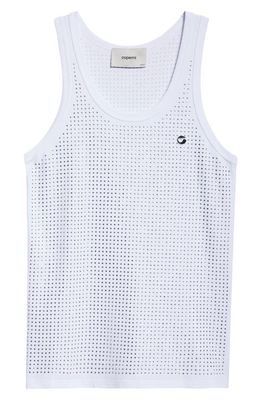 Coperni Crystal Embellished Tank in Optic White