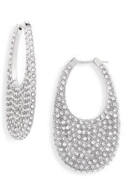 Coperni Crystal Swipe Earrings in Silver