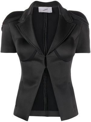 Coperni Cup short-sleeve padded blazer - Black