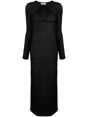 Coperni cut-out knitted maxi dress - Black