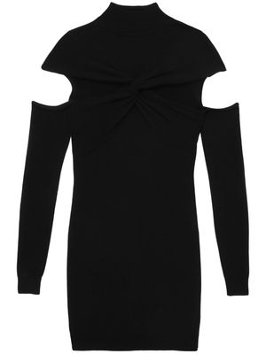 Coperni cut-out twisted wool minidress - Black