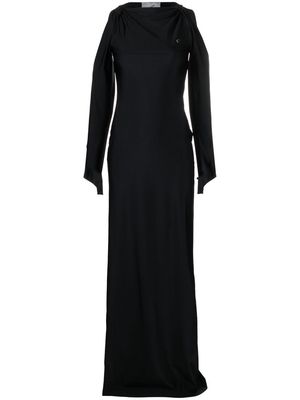 Coperni draped cut-out maxi dress - Black