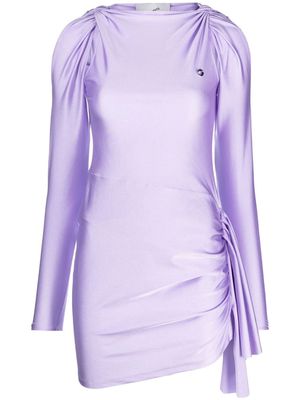 Coperni draped cut-out minidress - Purple